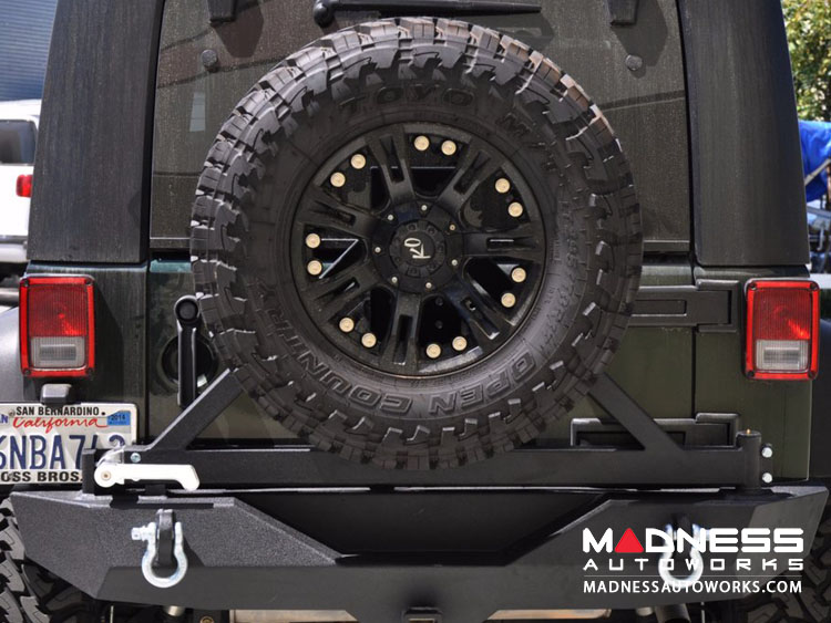 Jeep Wrangler JK Rear Bumper & Tire Carrier - Textured Black Powder Coating